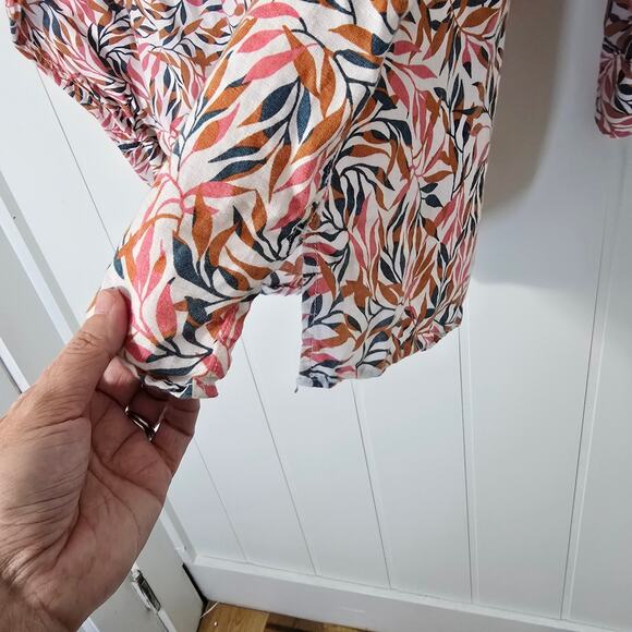 Women's Linen A-Line Long Sleeve Tunic Top Linen Size 2X - Picture 9 of 9